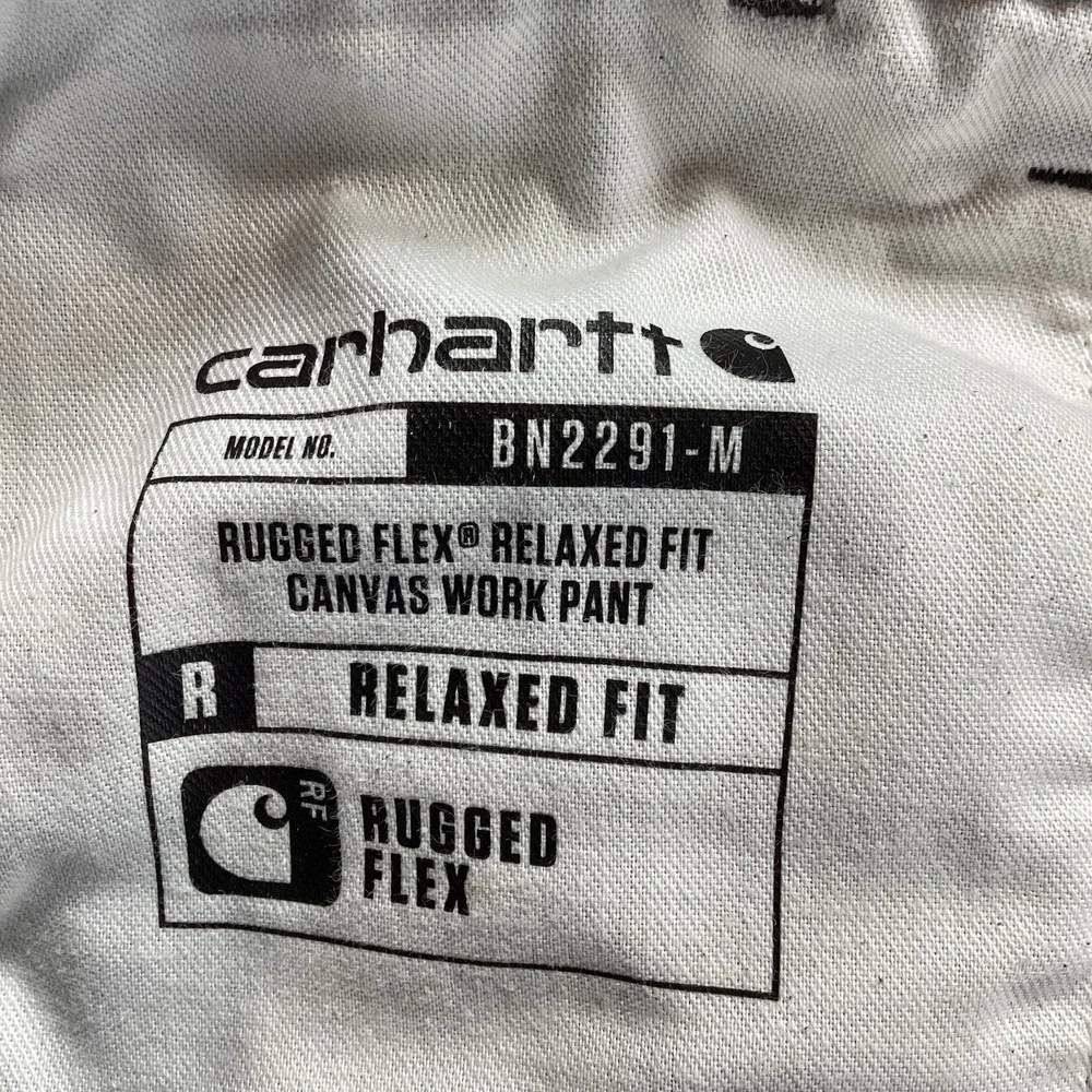 Carhartt BN2291-M Rugged Flex Relaxed Fit Canvas Work Pants 38x33 Gray